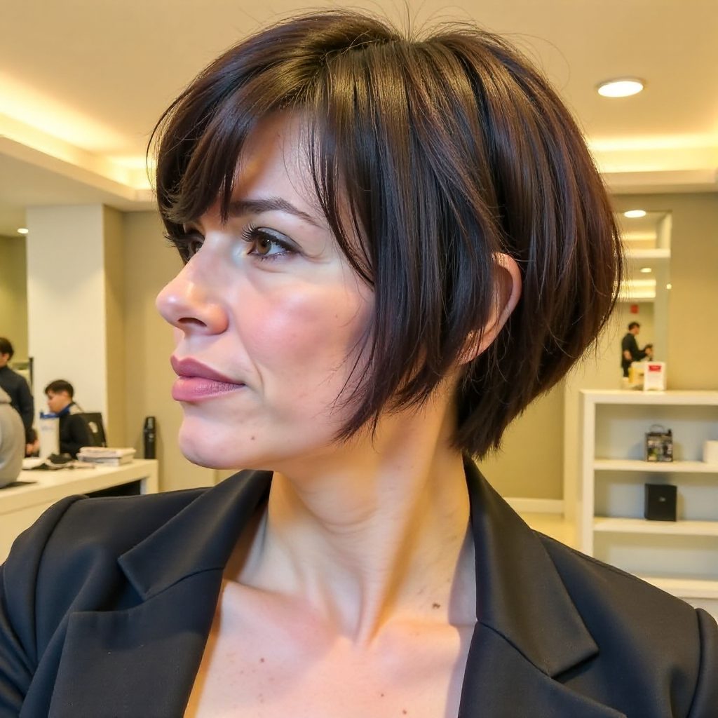 Pixie Bob with Layered Bangs