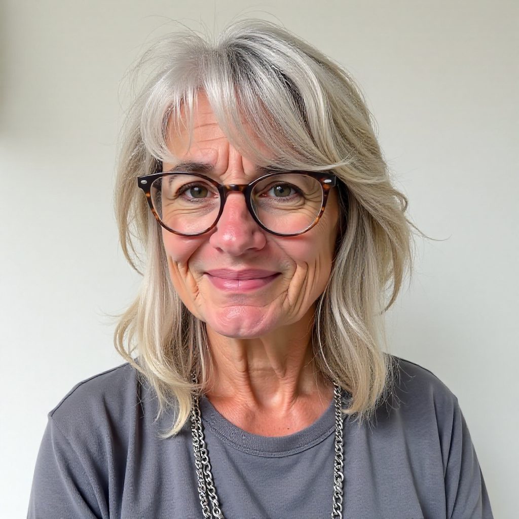 Medium-Length Shag with Full Bangs