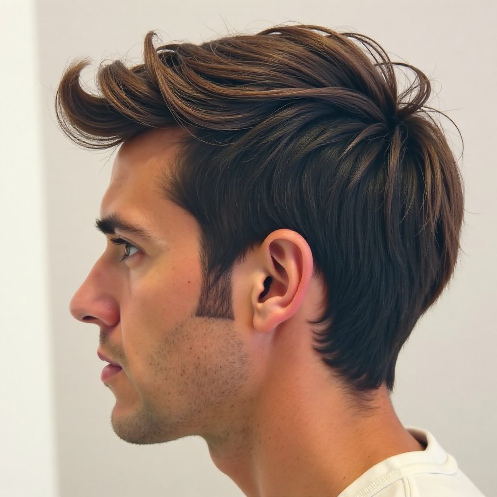 Tousled Textured Crop with a Quiff