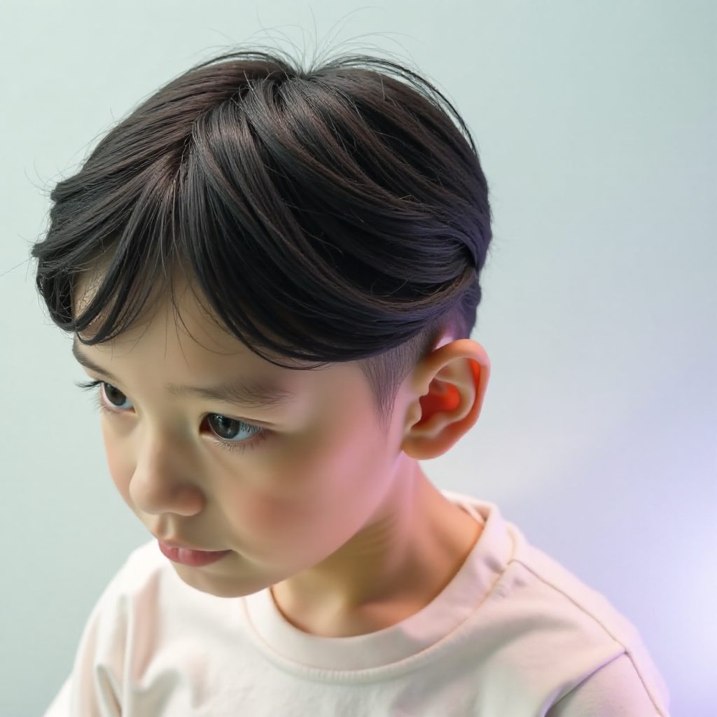 Wavy Cut with Shaved Sides for Men