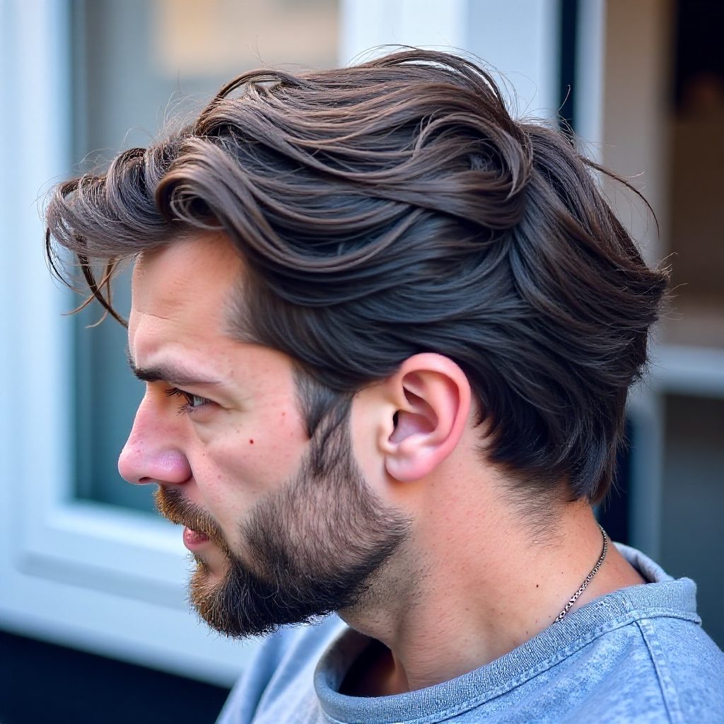 Curly Hair Highlights Men