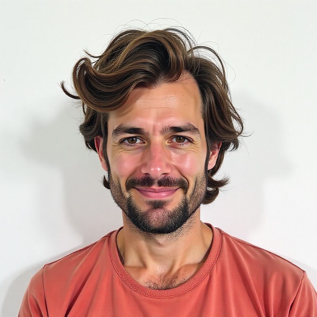 Curly Medium Peppered Hairstyle