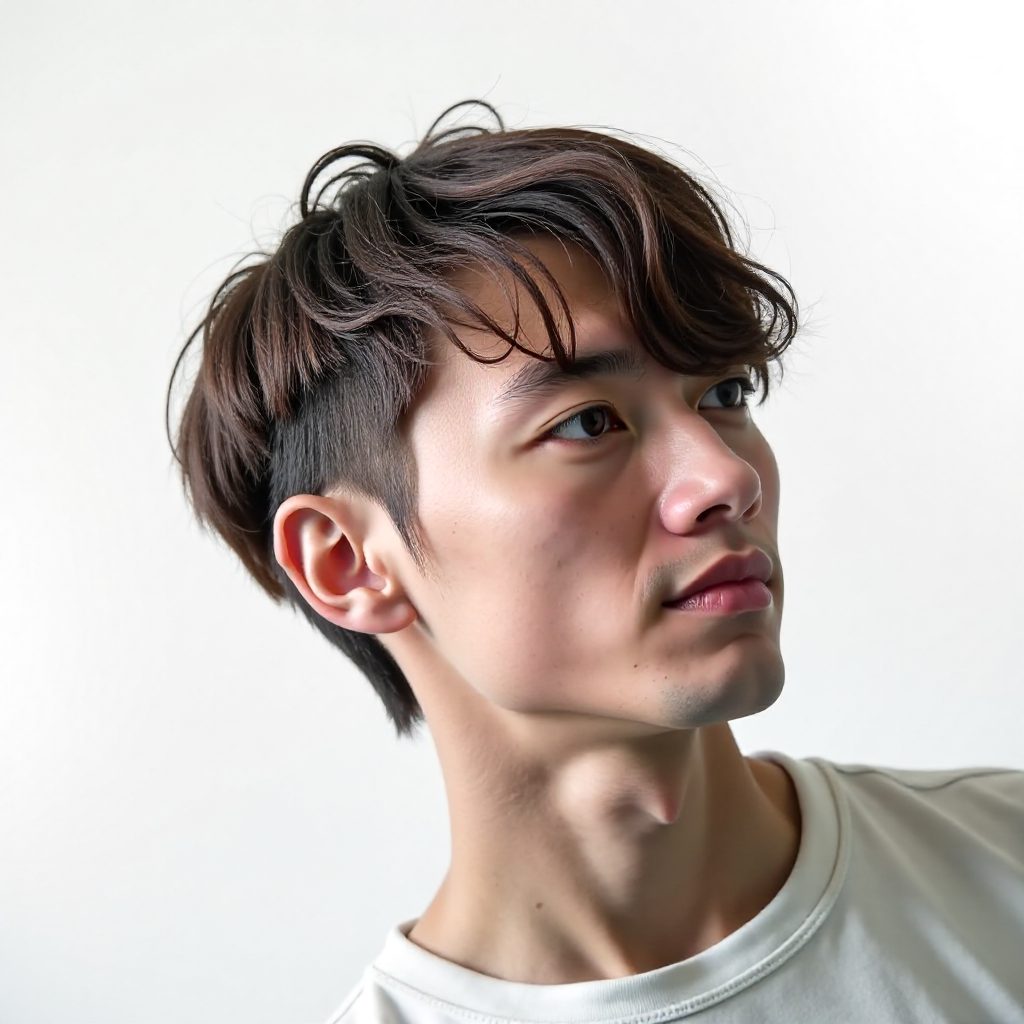 Modern Mullet Hairstyle for Diamond Face Shape
