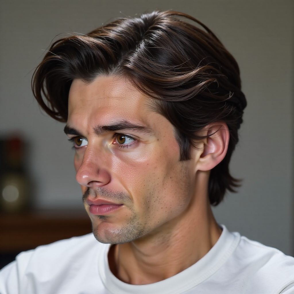 Lived In Medium Length Curtain Haircut