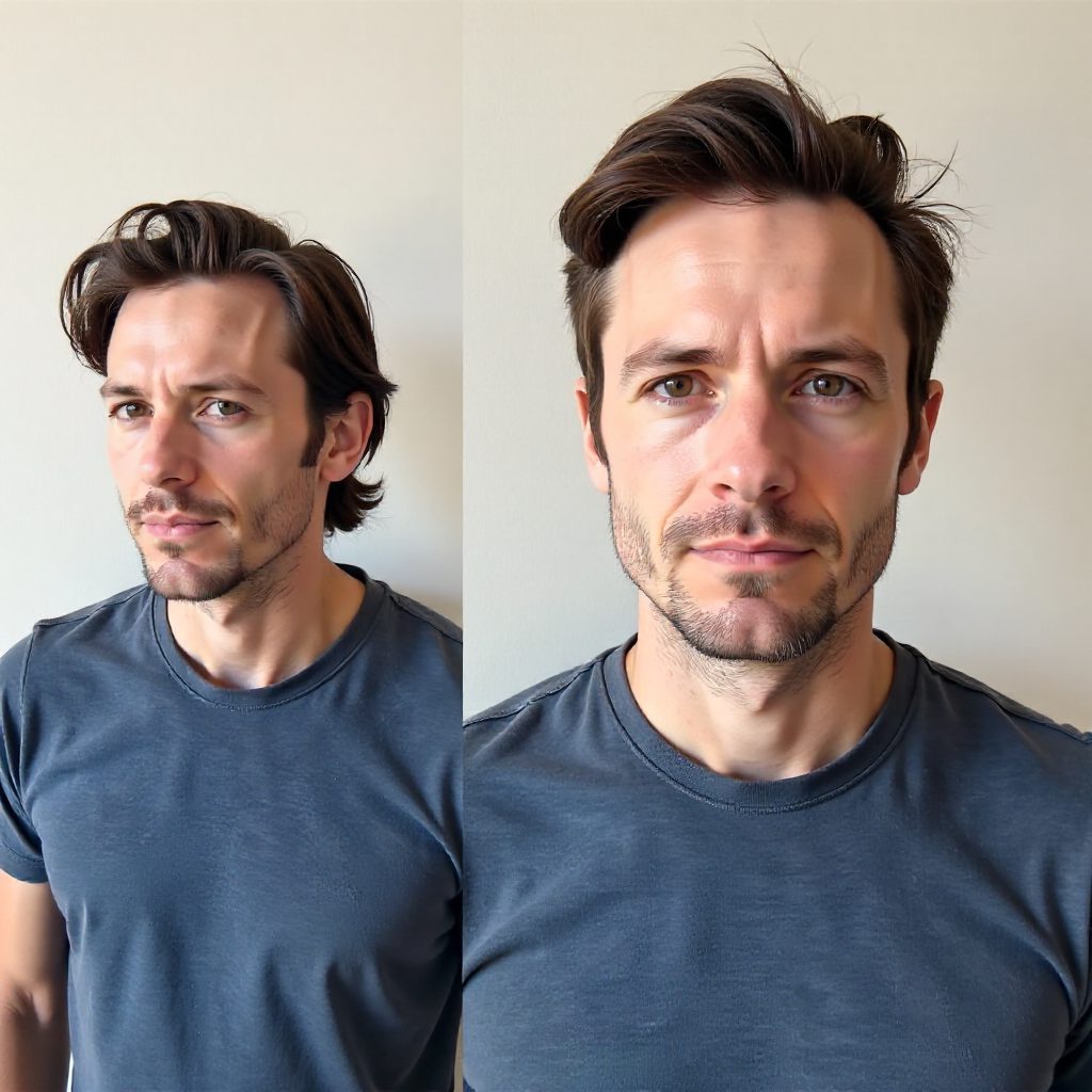 Short Curly Crop for Men with Diamond Face Shape