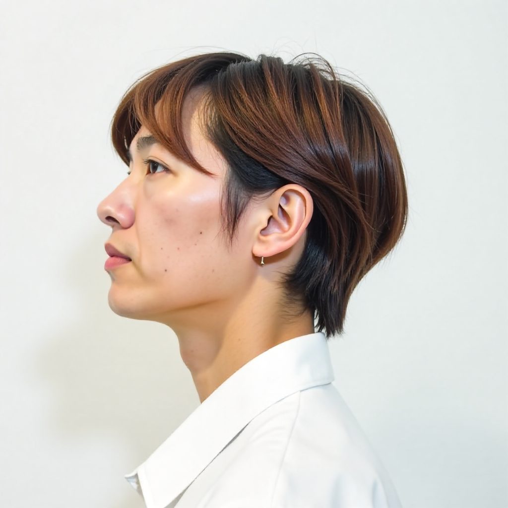 Mens Curtain Hair with Tapered Tips