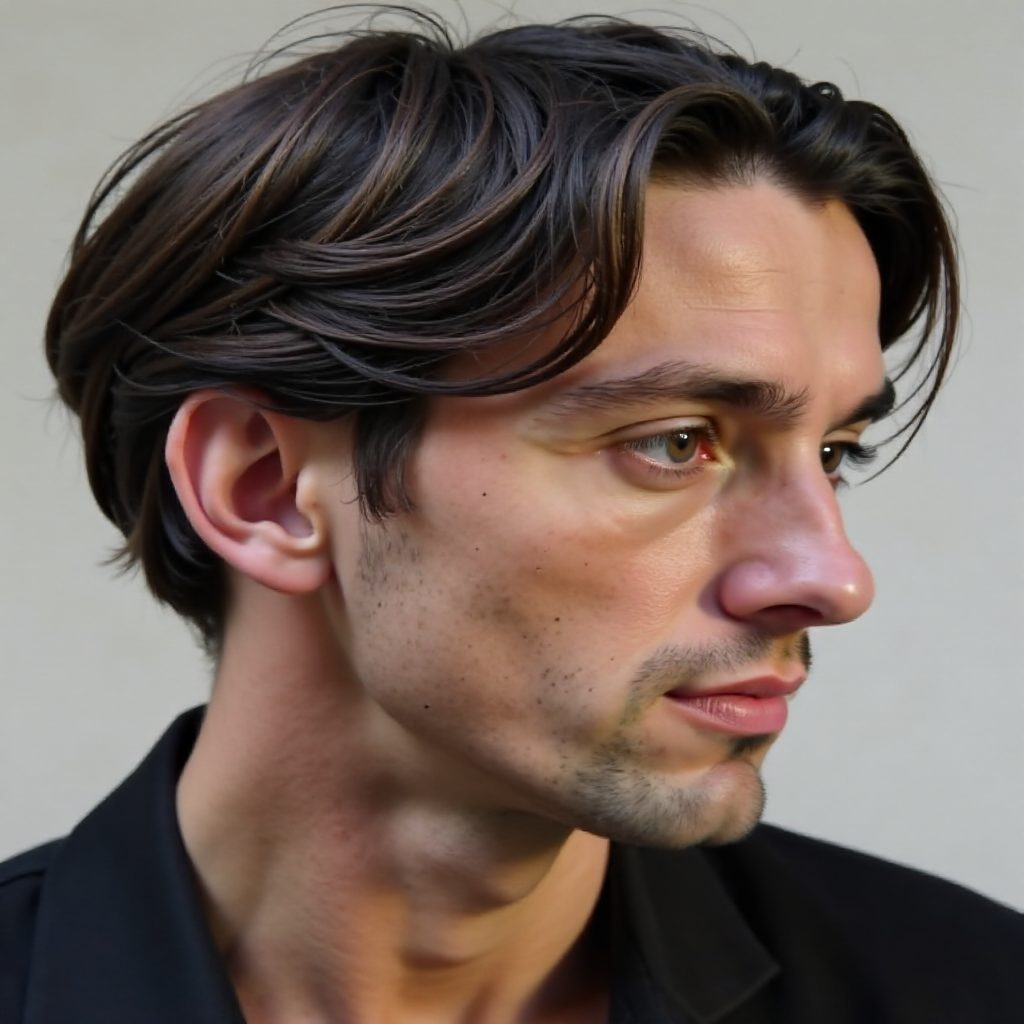 Curly Curtain Haircut for Men