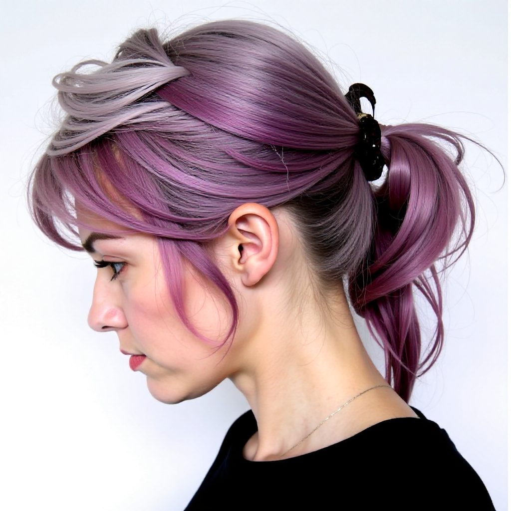 Spiky Alt Hairstyle with Color Accent
