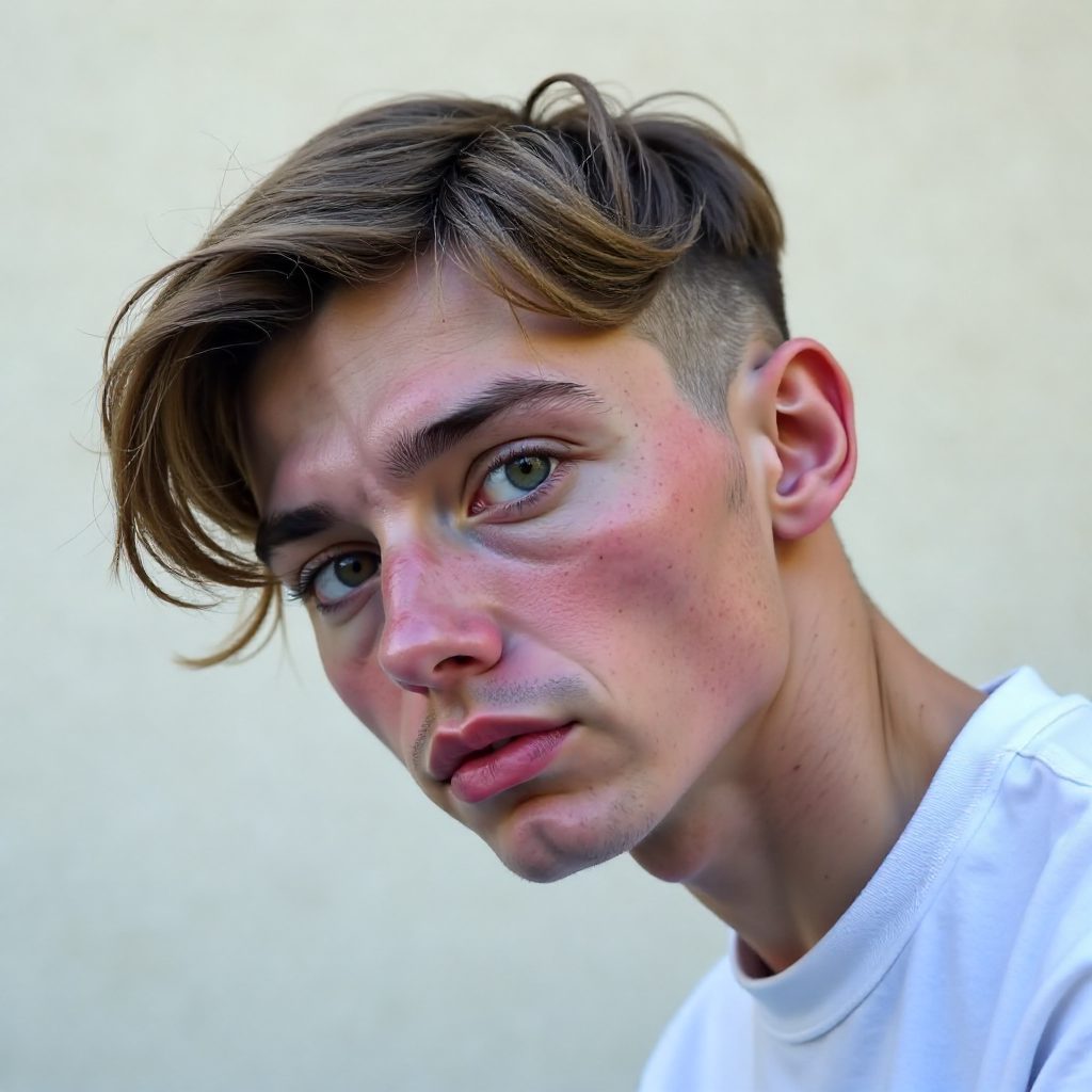 Curtain Haircut with Disconnected Undercut