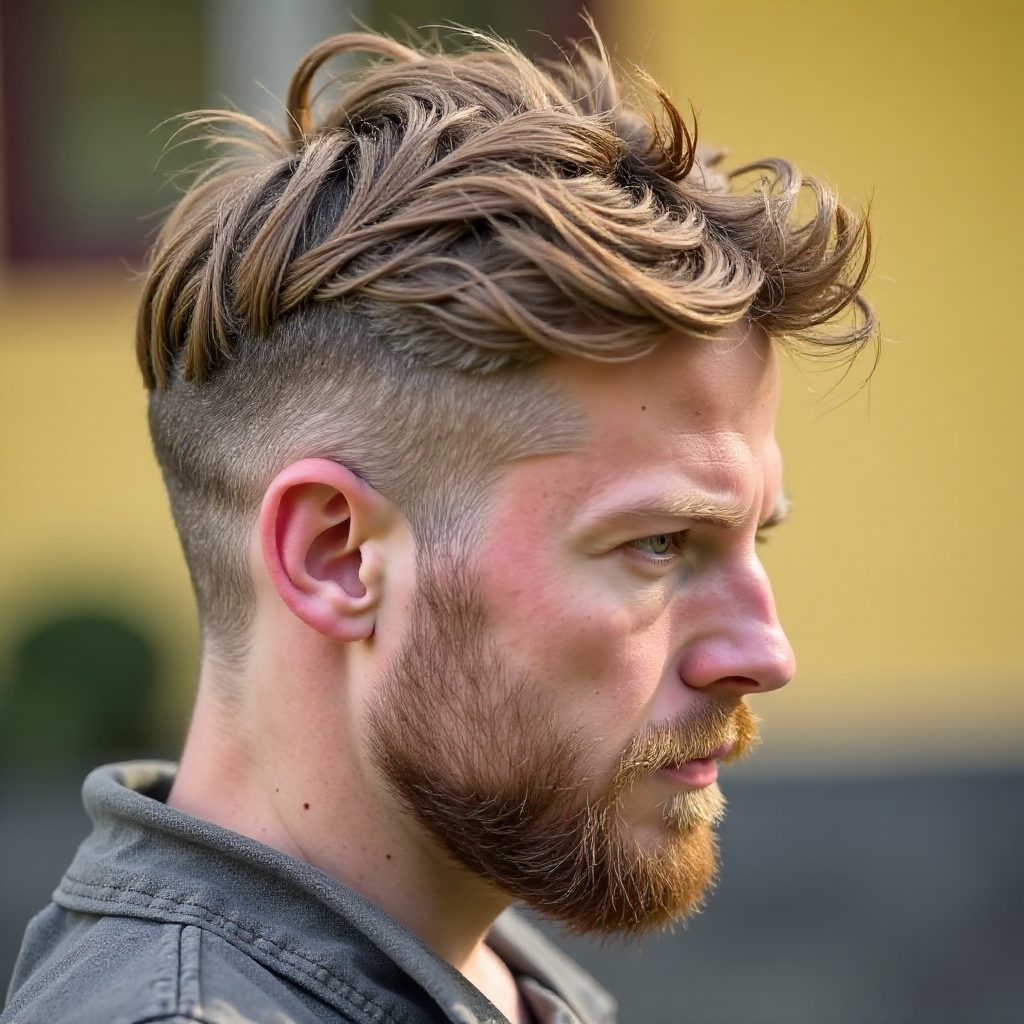 Wavy Textured Fade for Men Over 50