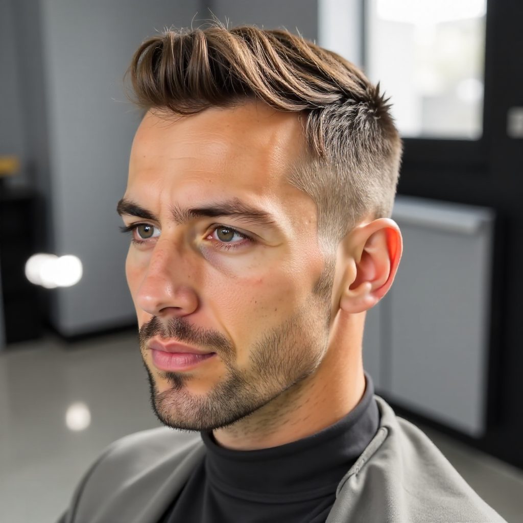 Comb Over Salt and Pepper Hairstyle