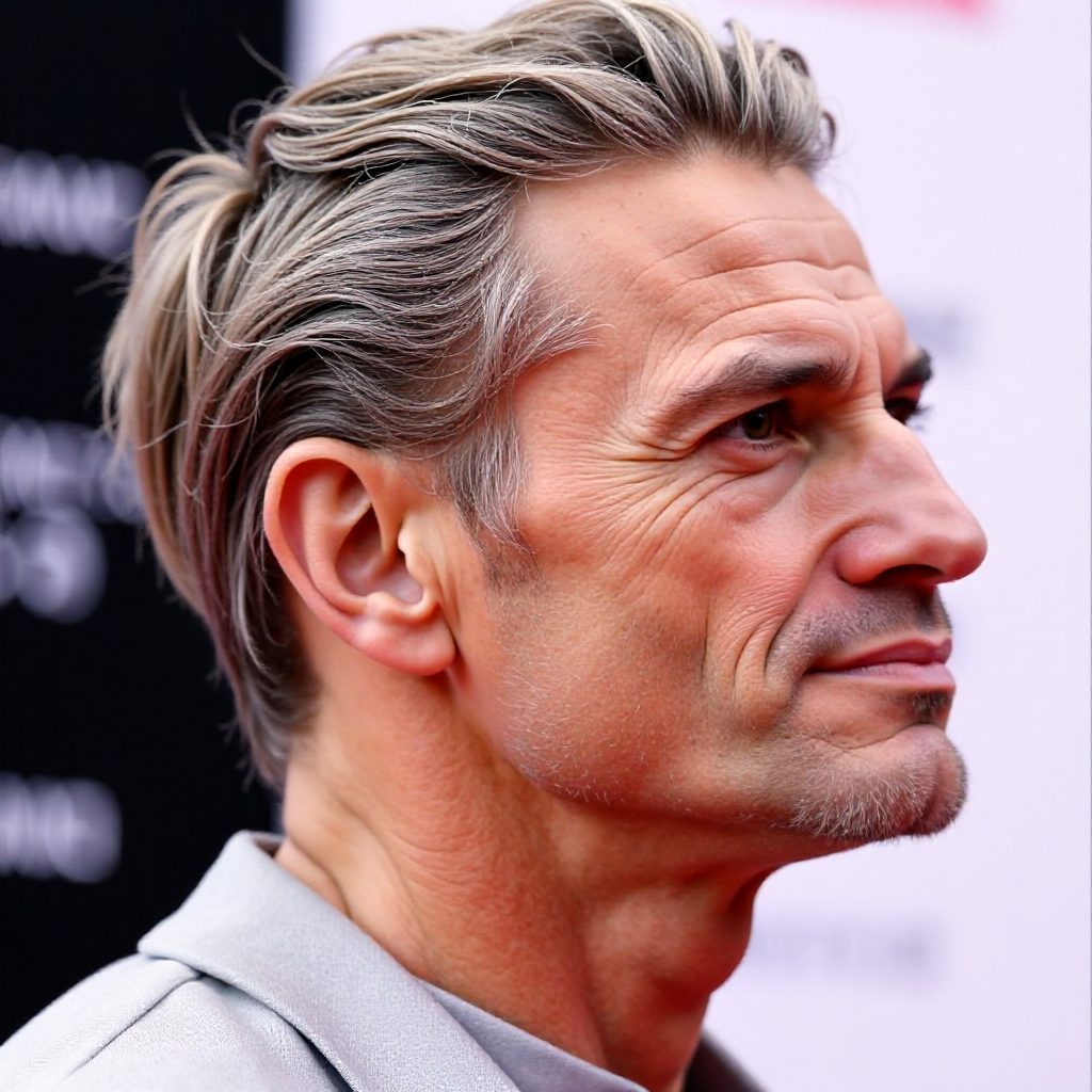 Salt and Pepper Hairstyle for Mature Men