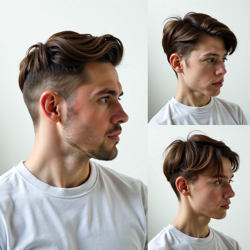 Graduated Mens Curtain Hair