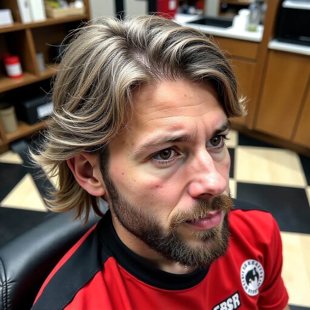 Wavy Layered Cut and Bead Adorned Beard