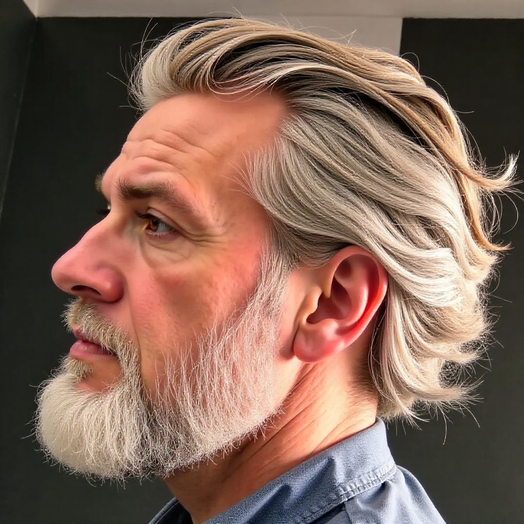 Textured Slick Back Hairstyle