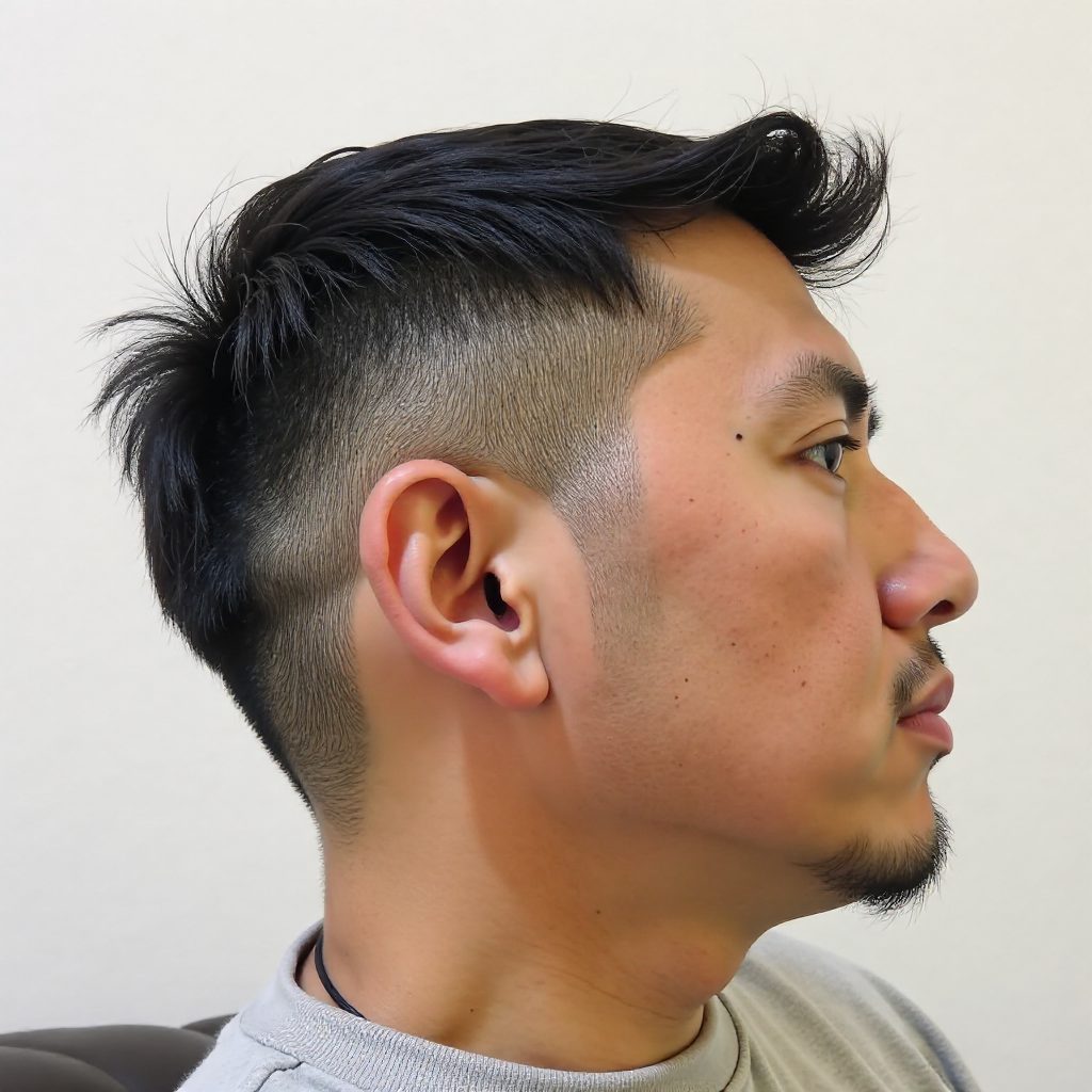 Short Crop with Side Undercut for Gray Hair