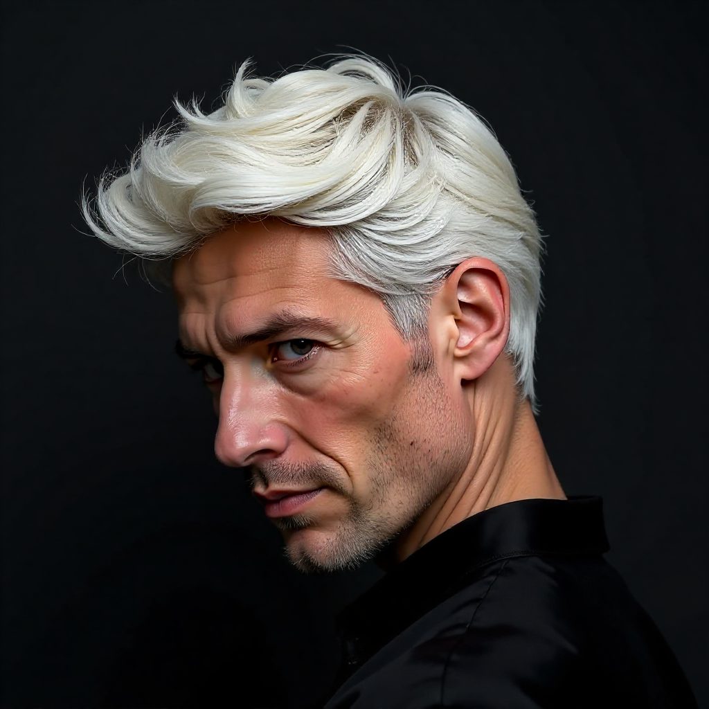 Medium Length Silver Hair