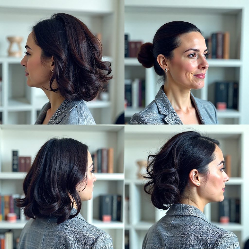 Quick Voluminous Updo with Flat Twist Accents