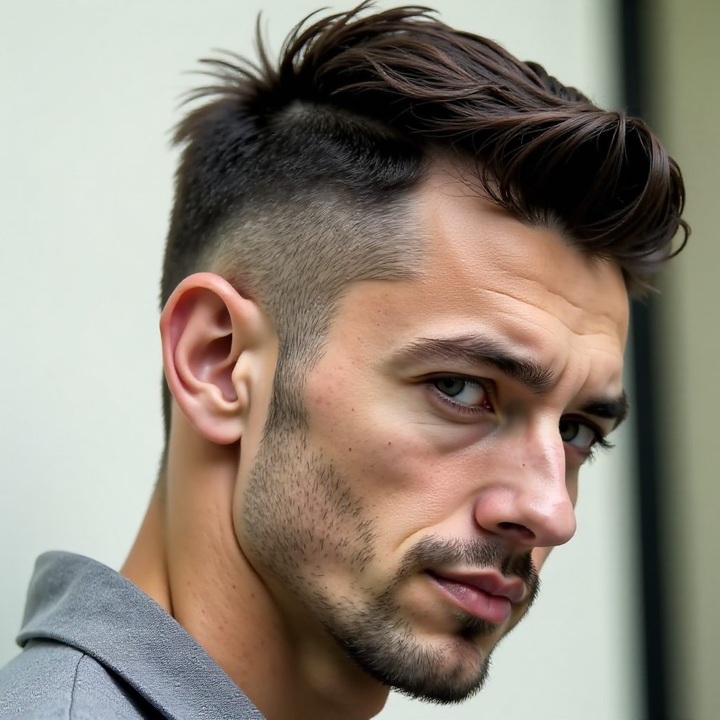 Flat Top Hairstyle for Diamond Face Shape