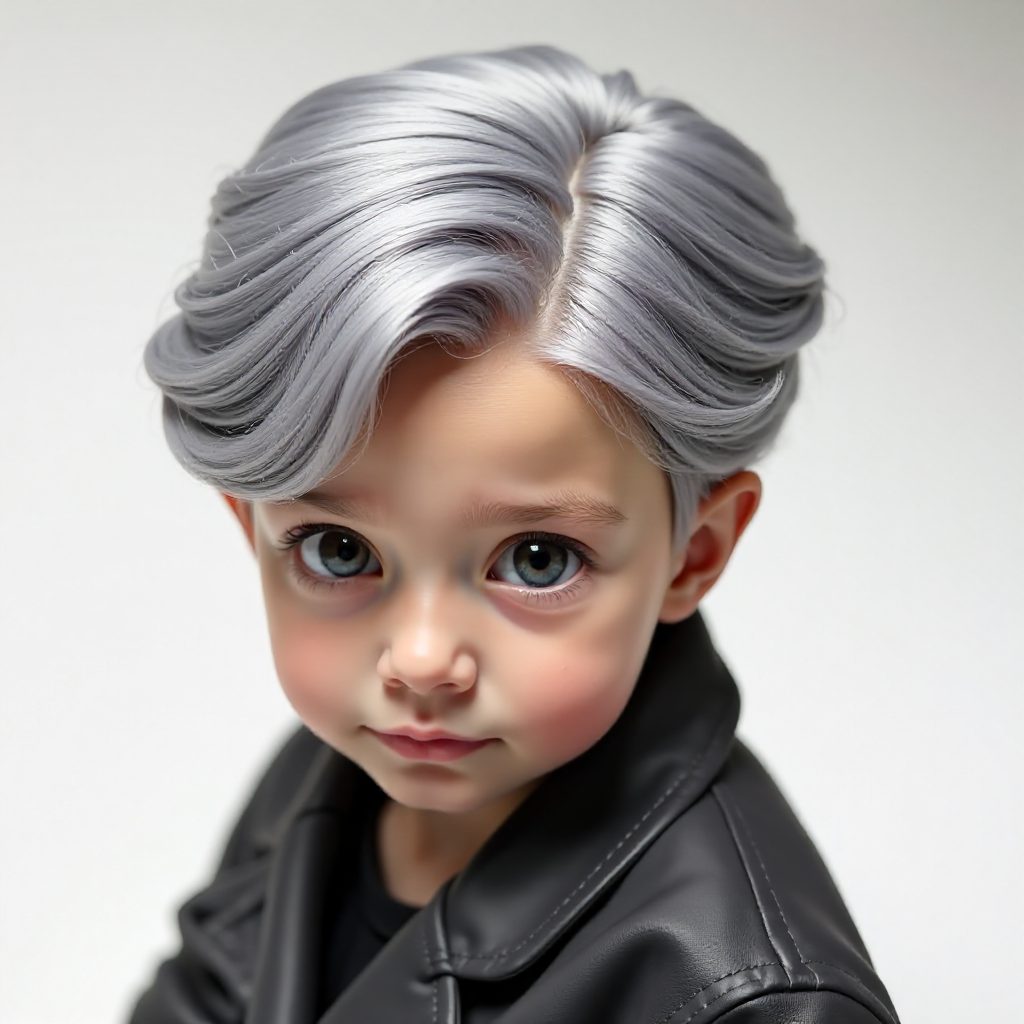 Side Part Salt and Pepper Hair for Young Men