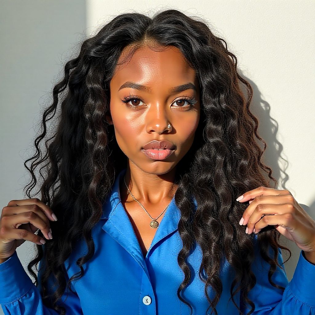Curly Hair with Edges