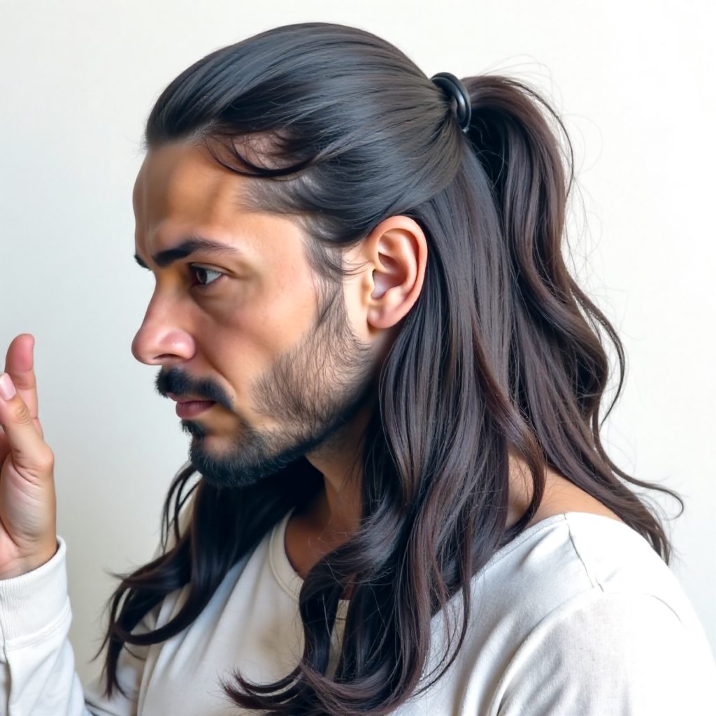 Half Ponytail Men