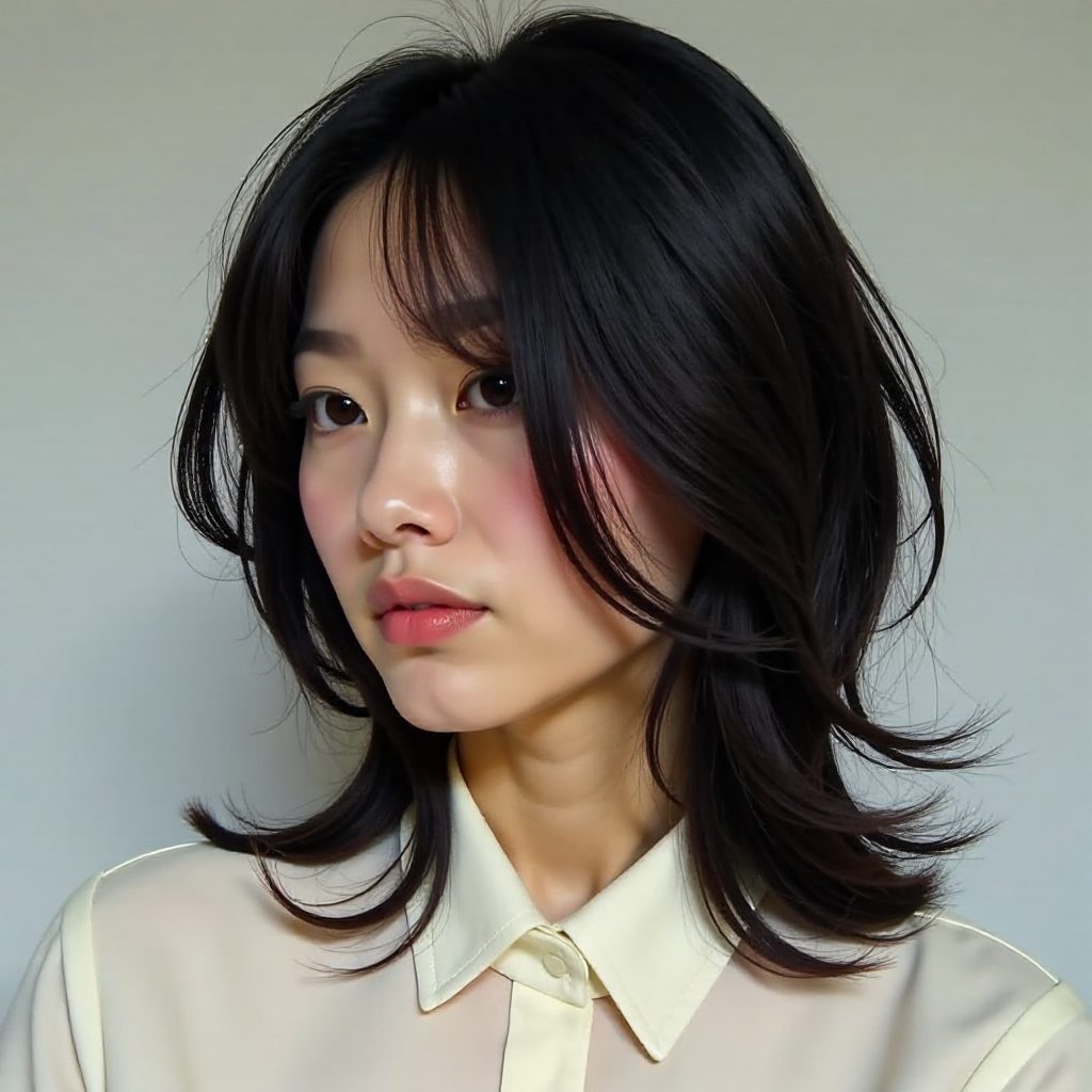 Korean Layered Hair Wolf Cut