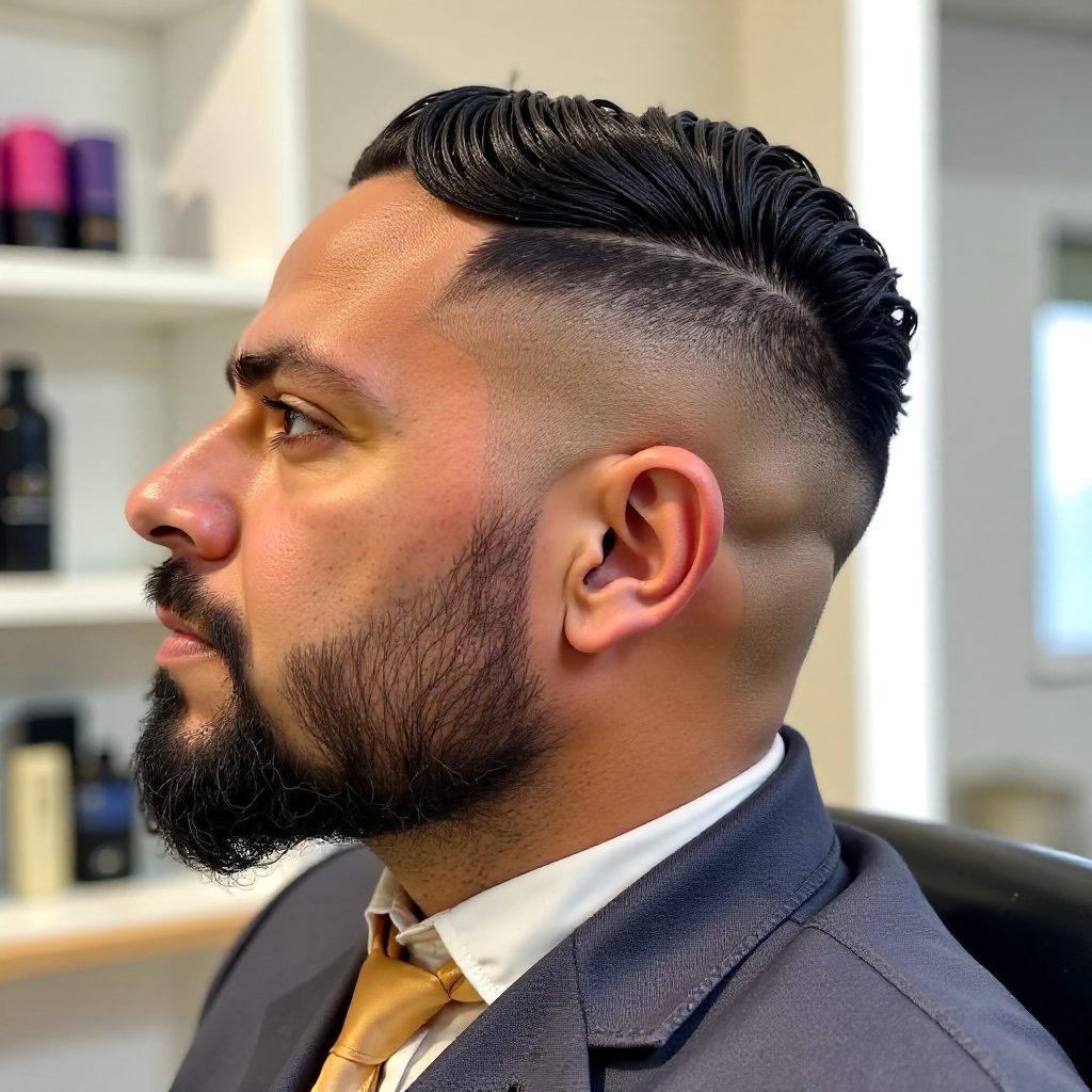 Short Boosie Fade with Hard Shape Up