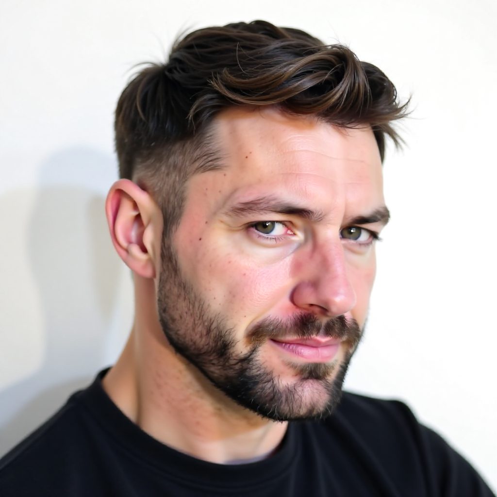 Side Part Haircut for Men with Straight Hair