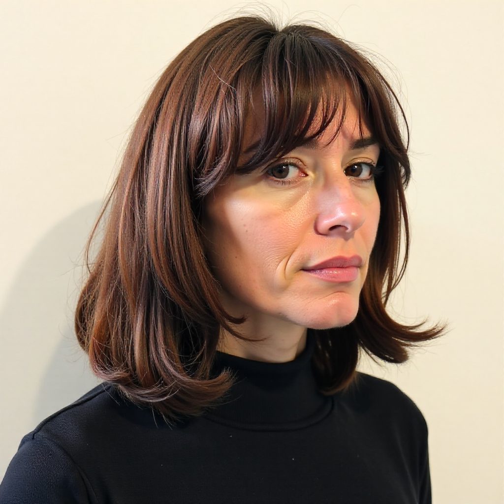 Modern Flip Hairstyle Clavicle-Length