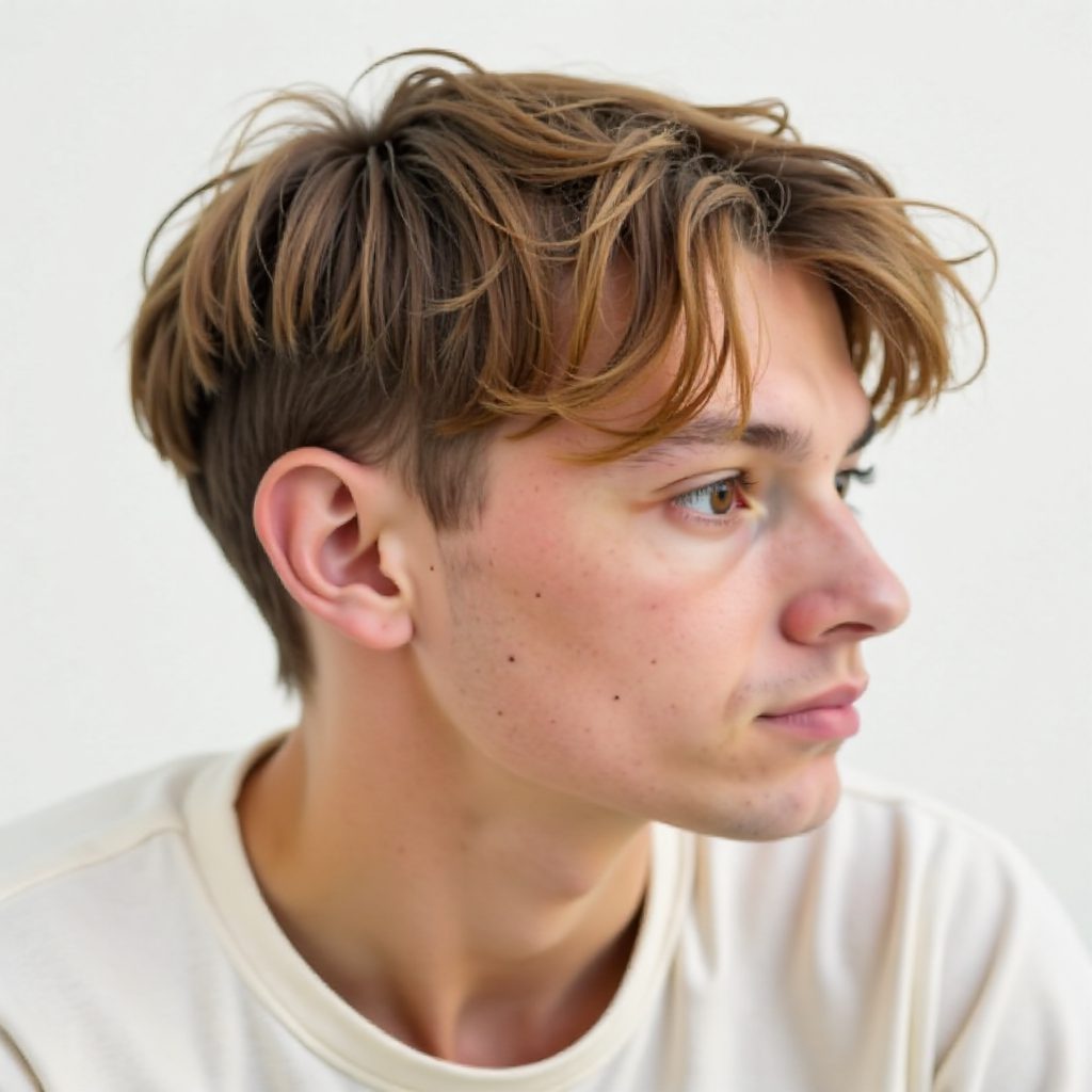 Tapered Haircut for Curly Hair Guys Office