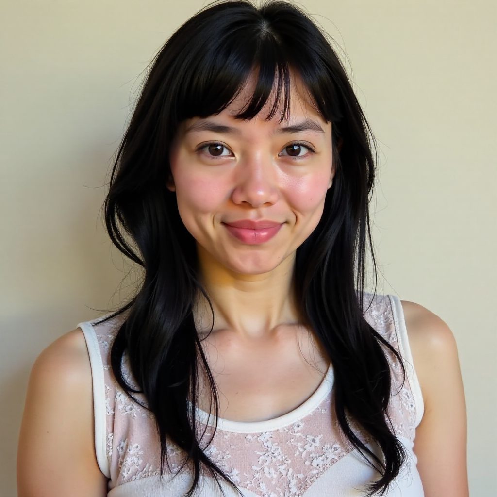 Korean Wolf Cut with Bangs