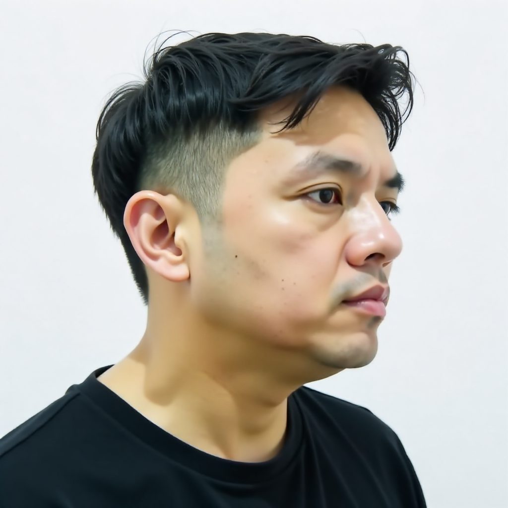 Short Crop with Temple Fade for Men