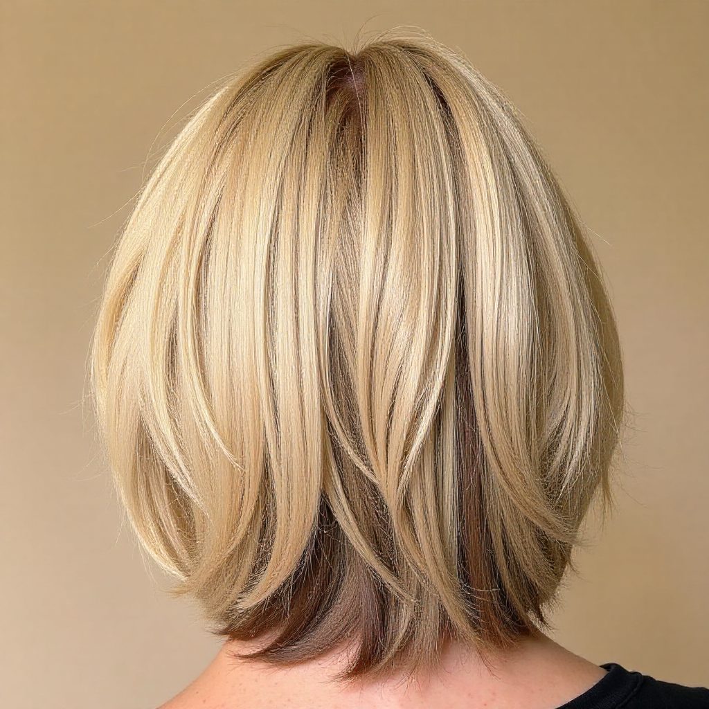 Flipped Hair with Choppy Layers