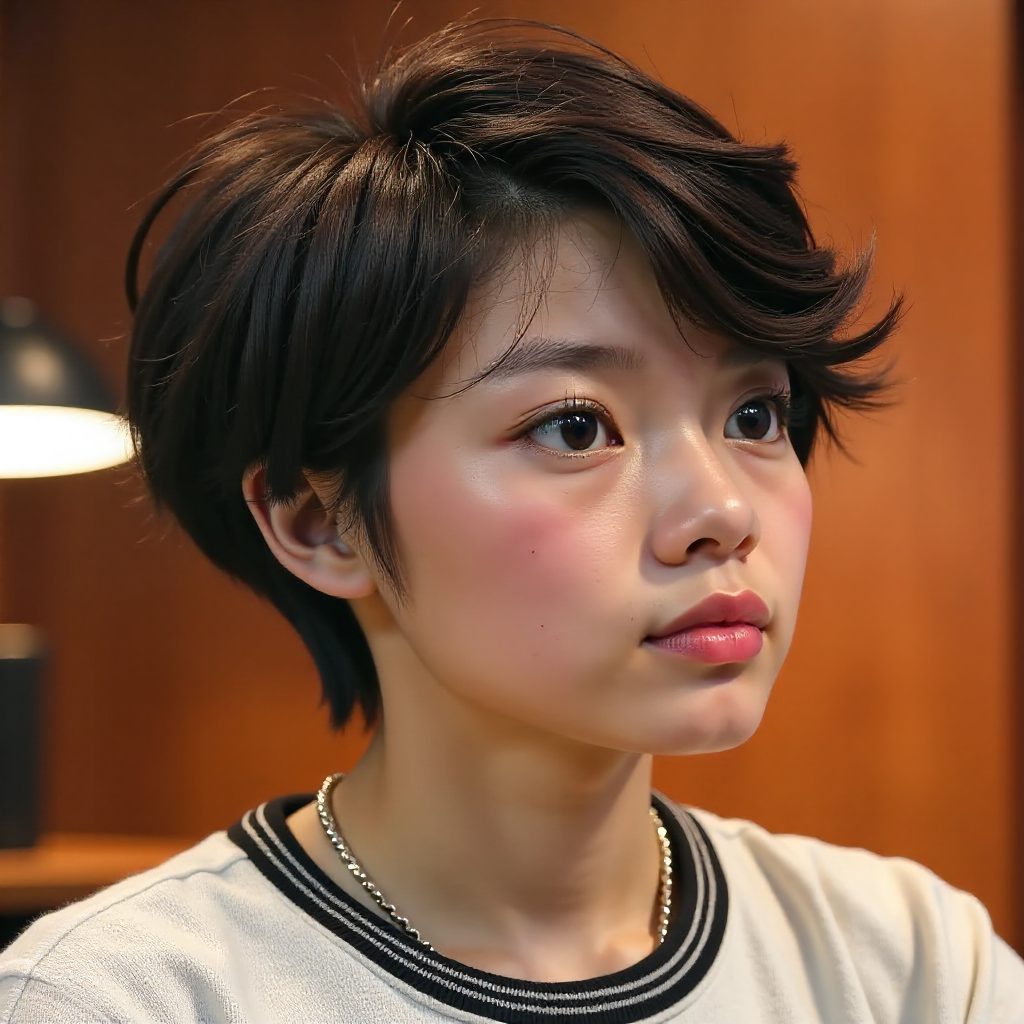 African Women's Scissor Fade Haircut