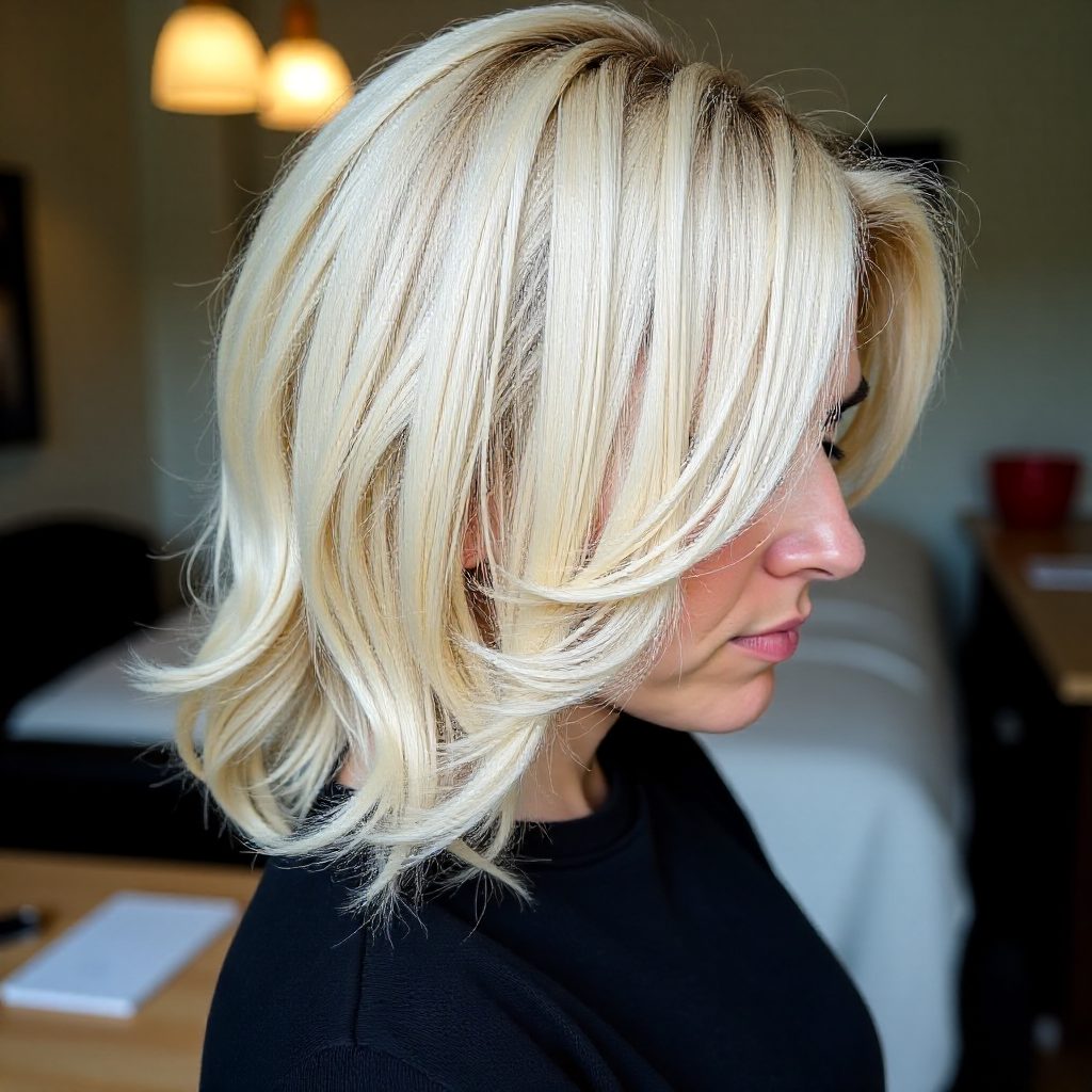 Textured Flipped-Up Layered Haircut