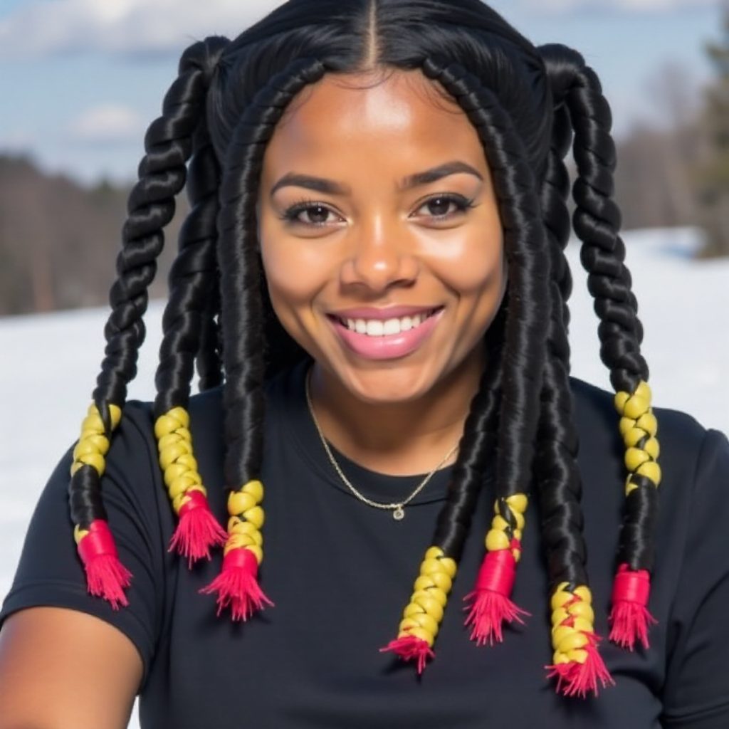 Wick Locs Style with Colored Tips
