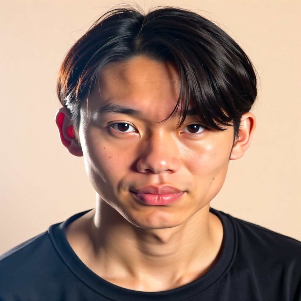 Curtain Haircut for Men with Straight Hair