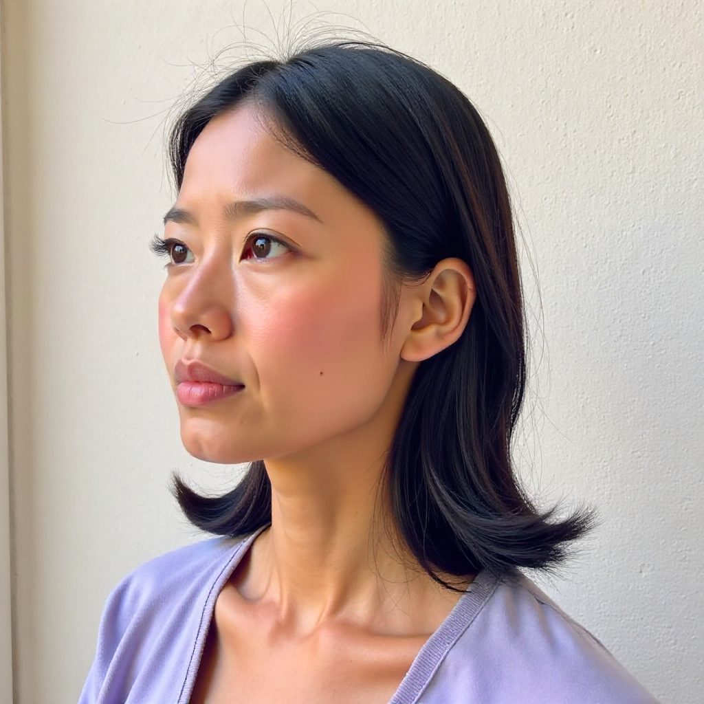 Neck-Length Flip Style Haircut