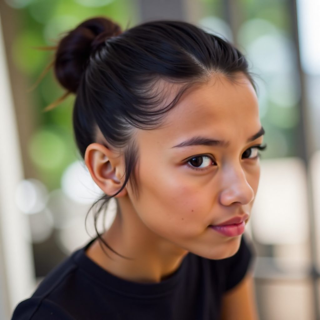 Swirled Baby Hairs Style
