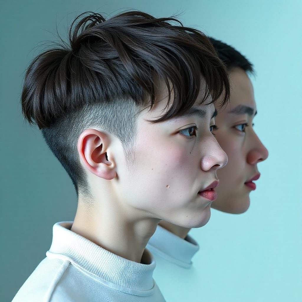 Modern Layered Mullet for Straight Haired Men