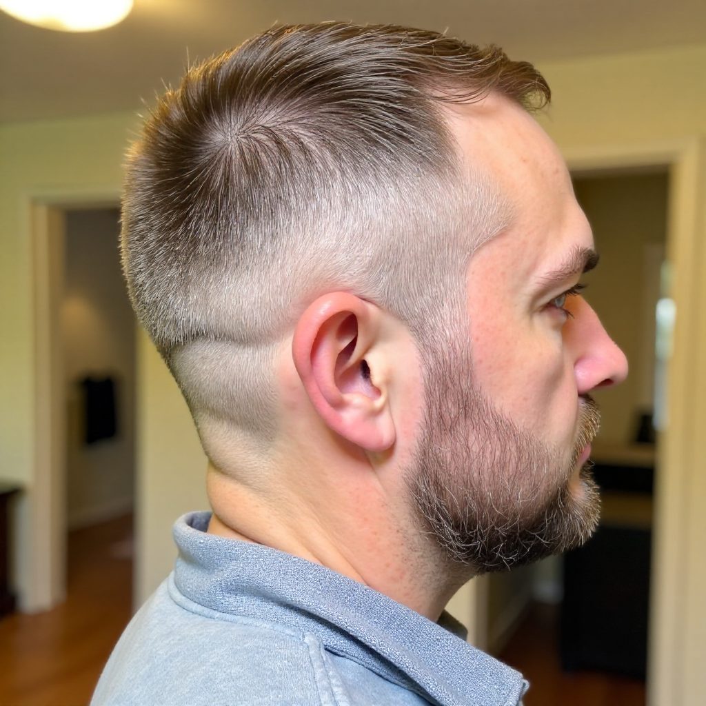 Long Slick Back Style with Disconnected Undercut