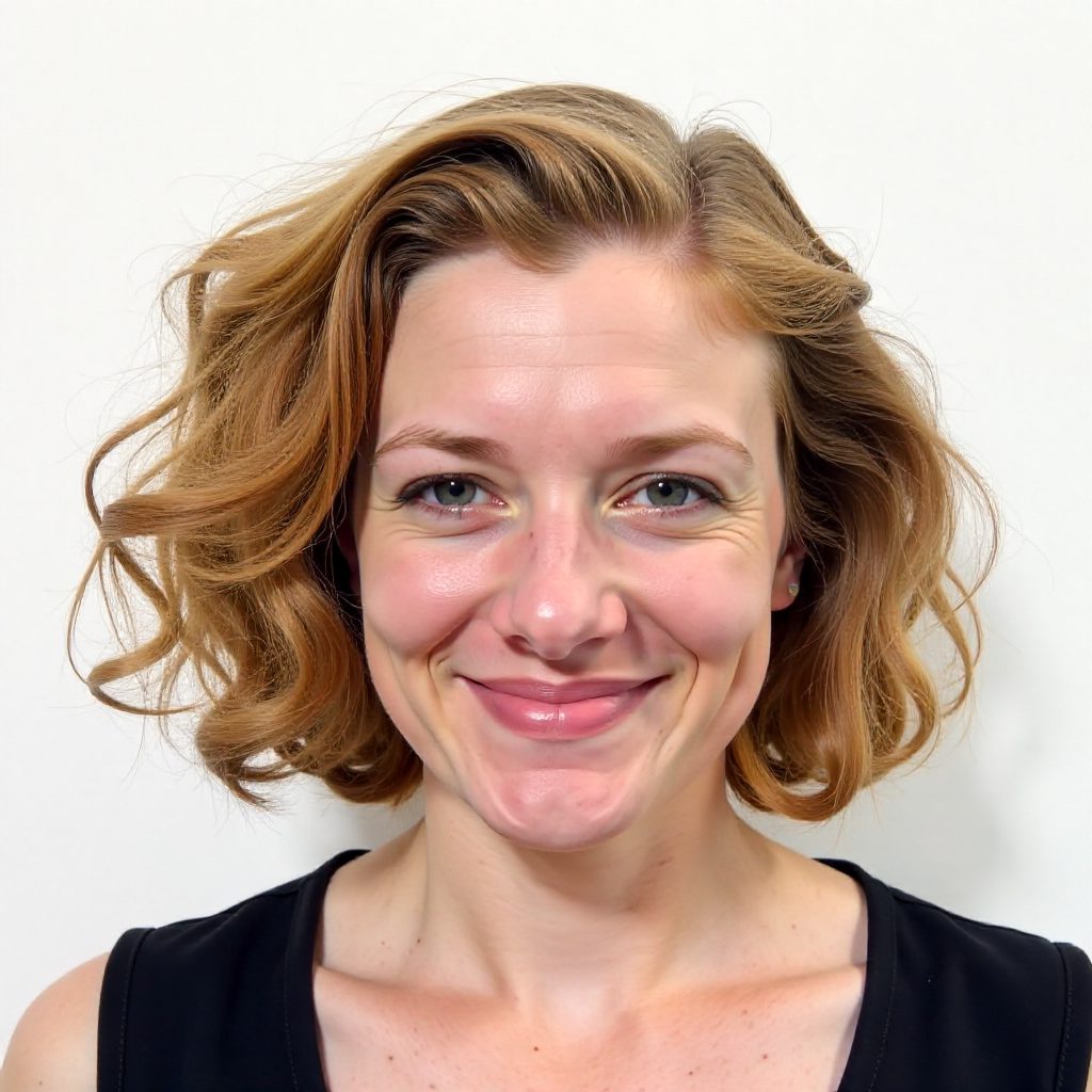 Long Face Wavy Chin-Length Bob