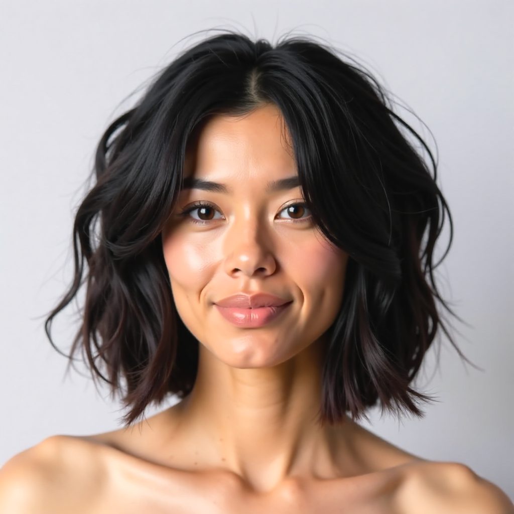 Textured Bob with Jagged Ends