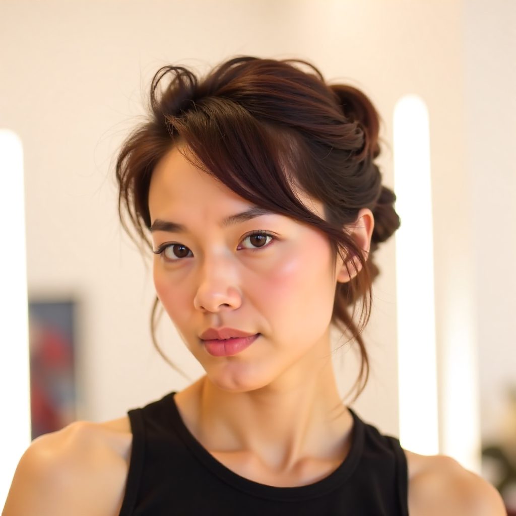 Pixie Mullet with Center Part