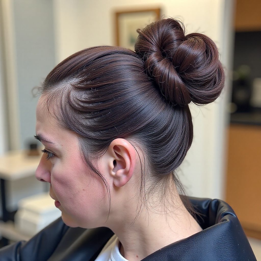 Barrel Twists with High Loopy Ponytail