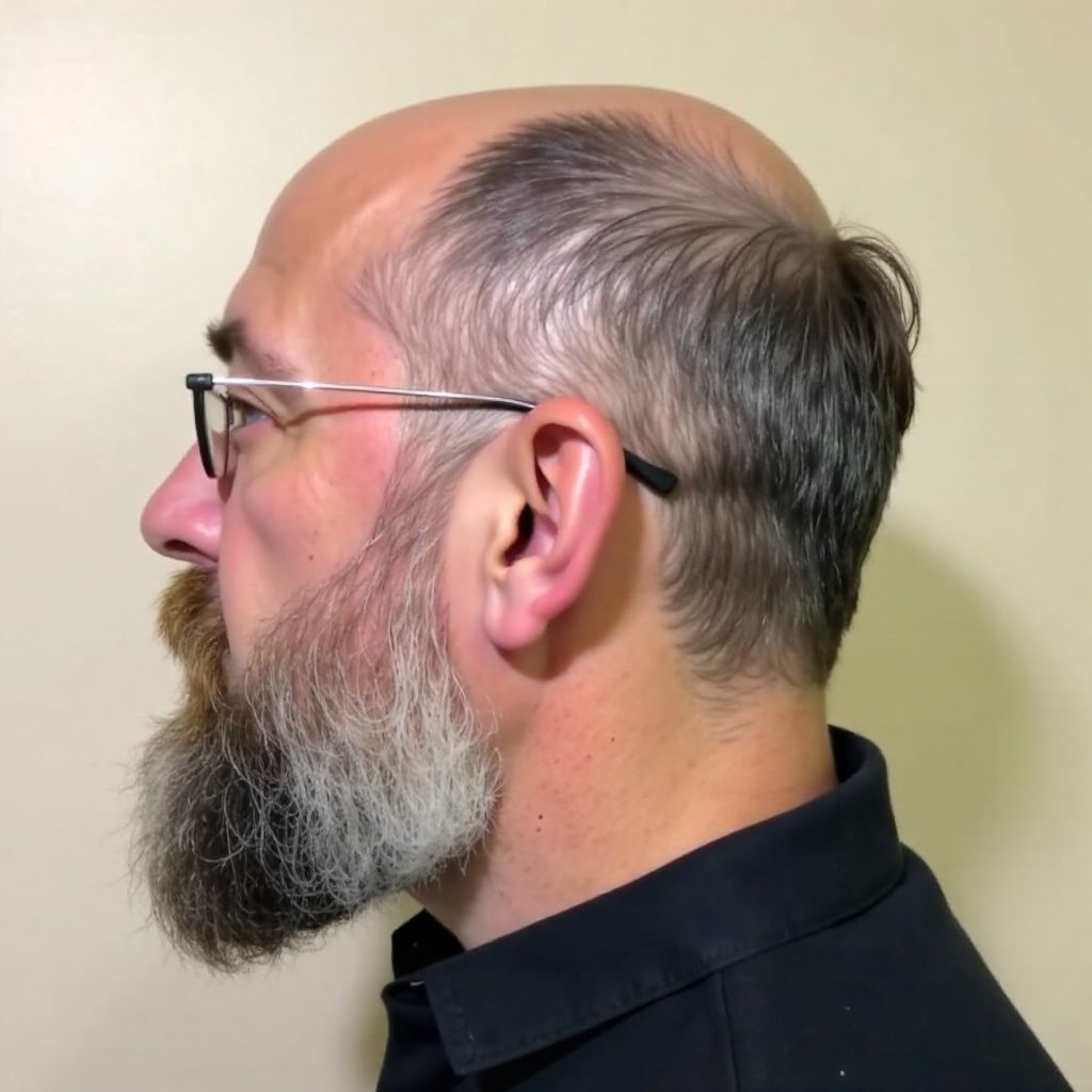 Skullet Cut with Facial Hair