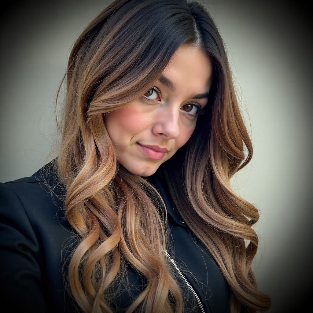 Black Hair and Blonde Highlights