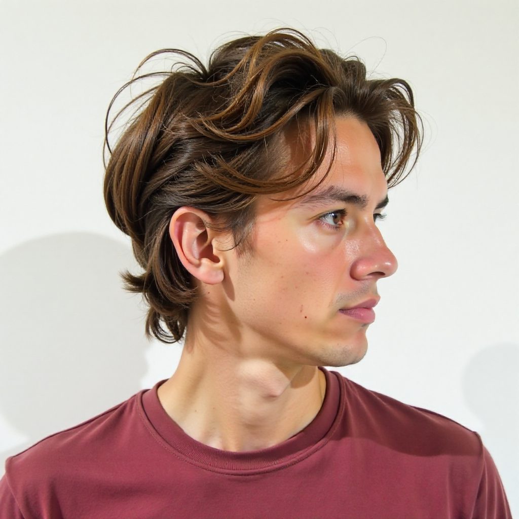 Short Curly Messy Hairstyle for Men
