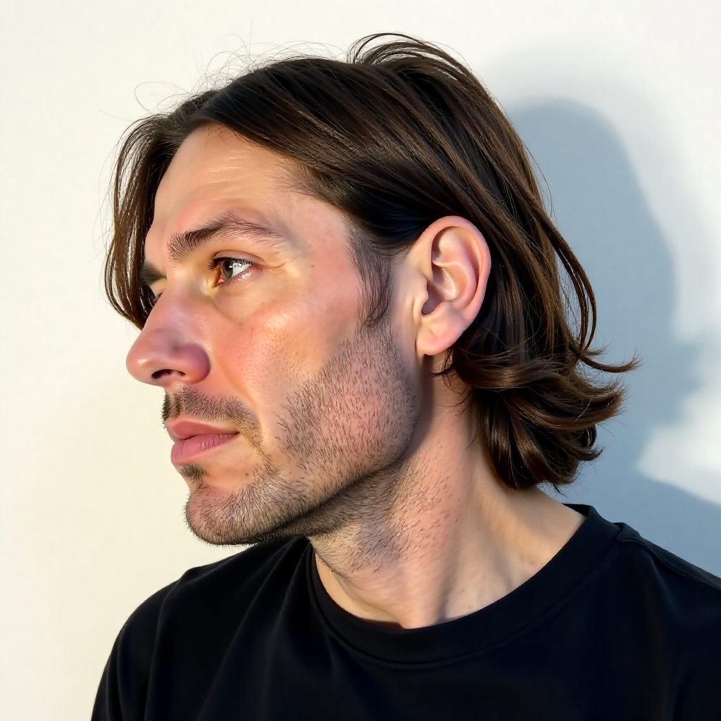 Wavy Hair with Side Undercut